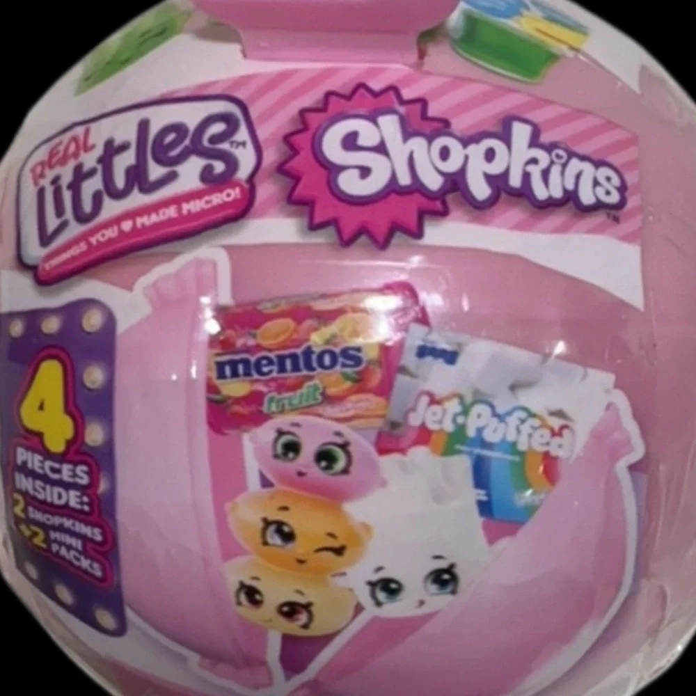 SHOPKINS Real Littles Snack Time Mystery Capsule Ball NEW with Four Surprises - Picture 2 of 4